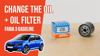 Change the oil and the oil filter Fabia mk3 10 MPI 🛢 [upl. by Herriott]