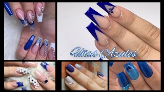 DISEÑOS DE UÑAS AZULES 2022 uñas2022 diseñosdeuñas tendenciaenuñas desingnails uñasdecoradas [upl. by Chilton105]