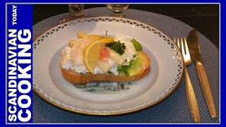 Smørrebrød Danish Open Sandwich Shrimp amp Asparagus Sandwich for lunch supper amp hors doeuvres [upl. by Erv]