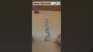 Wave Bracelet 🐚🤍🩵 trending diy wavebracelet chericherilady cute bracelet seedbeads shorts [upl. by Valera]