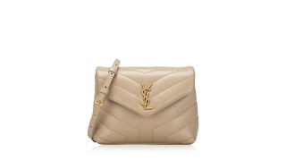 Saint Laurent Matelasse Y Loulou Toy Crossbody Dark Beige [upl. by Peedus225]