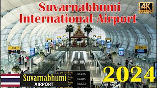 walking tour Suvarnabhumi International Airport  Bangkok Thailand [upl. by Nawad]