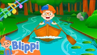 Classic Blippi Row your Boat Song Nonstop 10 Min Loop  BLIPPI  Educational Songs For Kids [upl. by Amil241]