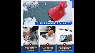 Window Windshield Car Ice Scraper Shaped Funnel Snow Remover Deicer Cone Tool [upl. by Yorke]