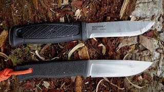 KNIFE OFF Mora Garberg vs Fallkniven F1 [upl. by Anawaj488]