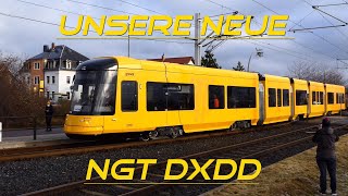 Unsere NEUE Tram NGT DXDD der Dresdner Verkehrsbetriebe [upl. by Merry516]