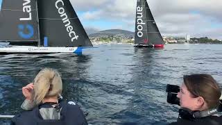 RSHYR 2023  LawConnect wins Line Honours Battle over Andoo Comanche [upl. by Ellary]