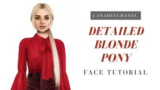 DETAILED BLONDE PONY  AMAZING WIG  Stardoll Wig tutorial  LanaDelChanel [upl. by Triplett]