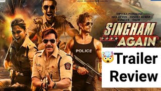 SINGHAM Again trailer review video Akshay Kumar Ajay Devgan [upl. by Aileon]