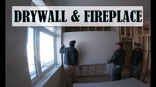 Vlog 20  Drywall amp Fireplace  ICF Home Construction [upl. by Yggam329]