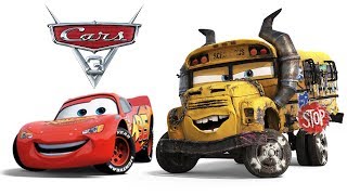 Cars 3 Movie English Game Lightning McQueen Battle Miss Fritter [upl. by Linoel]