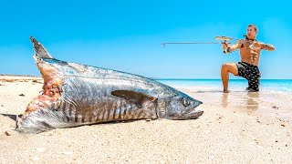 Underwater Bow Fishing For Food On Remote Islands [upl. by Lativa]