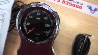 Thunderheart Billet speedometer with idiot lights Custom Cruisers UK [upl. by Enovaj]