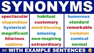 English Synonym Words for IMPRESSIVE ORDINARY  FUNNY  Strengthen Your English Vocabulary [upl. by Aerda527]