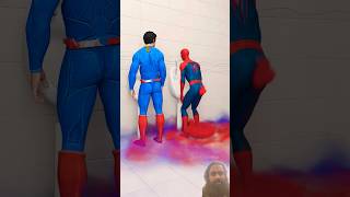 batman vs superman vs spiderman batmanvsironman spiderman batmanvsuperman comedy shorts [upl. by Syah]