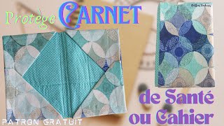 Couture Facile Protège Carnet de Santé ou Cahier ou Passeport ou Porte Carte en origami textile [upl. by Nurse]