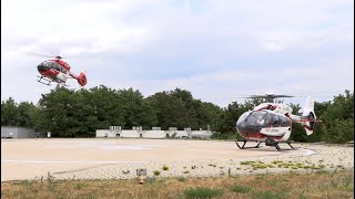 DRF Luftrettung  Landung Jubiläumsmaschine  Start Christoph 89  Airbus H145  DHXFH  DHDSN [upl. by Kordula]