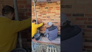 Fugen bricklayer construction handmade baustelle bau work bricklaying best shorts video [upl. by Htyderem]