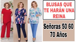 Las mejores blusas que te harán sentir una reina bellísima Señoras más 50 60 70 Años [upl. by Onaimad452]