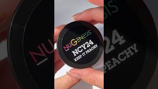 Nugenesis dip powder nails 💅🏼 peach dippowder dipnails nails nailtutorial diynails [upl. by Enelahs951]