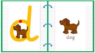 Lowercase Alphabet Letter D Learn to Read and Write [upl. by Glinys]