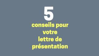 5 conseils pour votre lettre de présentation [upl. by Enilarac477]