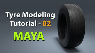 Tyre Modeling Tutorial in Maya for Beginners  Part 02 [upl. by Yelsiap323]