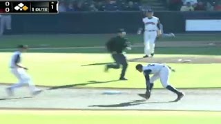 Toledos Machado starts nifty double play [upl. by Rialb]