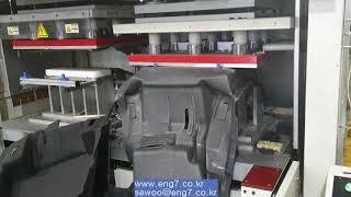 UPHOLSTERYCAR WELDING MACHINE 자동차 내장재 고주파 접착기 [upl. by Lertnahs]