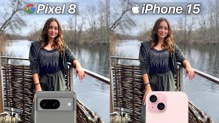 Google Pixel 8 VS iPhone 15 Camera Test Comparison [upl. by Ehcnalb]