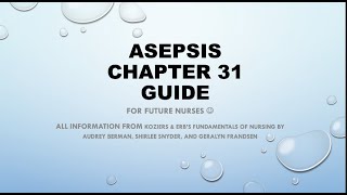 Study Nursing Asepsis Immune Module Kozier and Erbs Fundamentals of Nursing Chapter 31 [upl. by Wenda424]