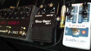 Synth in Space  Subdecay Octasynth Boss SG1 Slow Gear amp Eventide Space [upl. by Ahtelat]