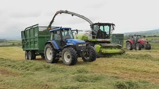 Silage 24 Claas 970 RAIN ON WAY SOFT Fields Night working 03 06 2024 [upl. by Ame376]