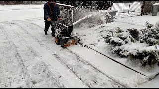 Odśnieżarka NAC STP1965640K  Loncin G200F  w boju pierwszy śnieg zima 20202021 [upl. by Jeffries]