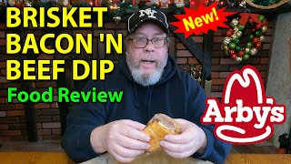 Arbys  NEW Brisket Bacon N Beef Dip Sandwich 🥩🥓🧀  Taste Test amp Review  JKMCraveTV [upl. by Vanthe]