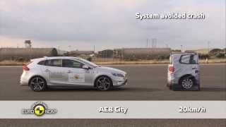 Volvo V40  Euro NCAP 2013 AEB Test [upl. by Auhsaj]