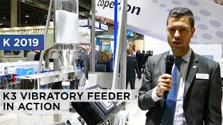 Coperion KTron at K 2019  New innovative Vibratory Feeder [upl. by Lindly413]