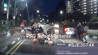 2Oct2024 Simei Rd SJE3574X Toyota Altis stopped for red light on the left amp get rear ended [upl. by Jinny]