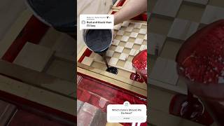 RedBlack Epoxy Chess Board Build chess resin epoxyresin diy epoxy art chessboard resinart [upl. by Trimble30]