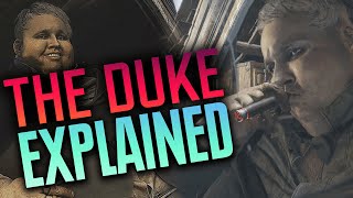 The Story of The Duke EXPLAINED All Hidden Lore  All Scenes  Resident Evil Village [upl. by Nimajnab]