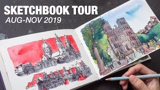 Sketchbook Tour Aug to Nov 2019 [upl. by Alemac]