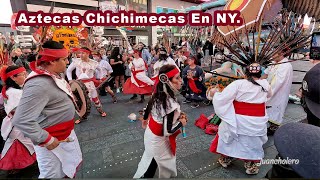 Los Aztecas Chichimecas en New York Time Square [upl. by Iden911]