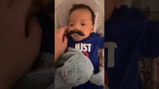 OMG Spotted Baby with a Mustache 🥸 Ready for Some Serious Fun with Ian baby parenting kids [upl. by Einahpit]