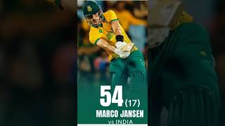 cricket 54run17 MARCO JANSEN highest 50 [upl. by Smeaj424]