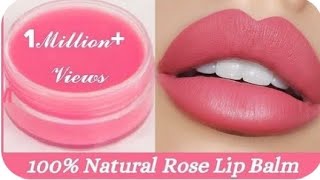 quotRose petals lip balmquot Only 2 ingredients to get pinkish lips [upl. by Aniram]