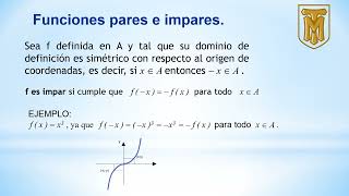 15 funciones pares e impares [upl. by Htebarual]