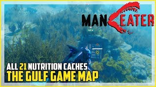 Maneater The Gulf All Nutrition Cache Locations Guide [upl. by Ettenig558]