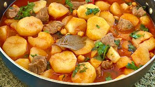 RAGOÛT DE POMMES DE TERRE À LA VIANDE DE BŒUF RECETTE CAMEROUNAISE DE Pretty Yan mamty8 [upl. by Sacrod741]