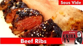 Beef Ribs Zart und Saftig Sous Vide  Grillen 2862 Rinder Rippen Rummel Grill TVrummelgrilltv [upl. by Nogam]