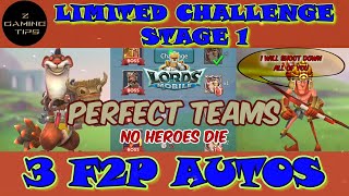 Mastercook Limited Challenge Stage 1  Crazy Chef 3 Perfect Auto Teams  Lords Mobile [upl. by Taka]